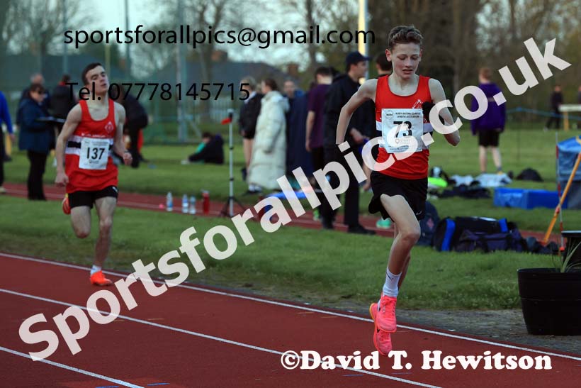 1500 metres, 2024 NEGP 1, Monkton Stadium, Jarrow. Photo: David T. Hewitson/Sports for All Pics